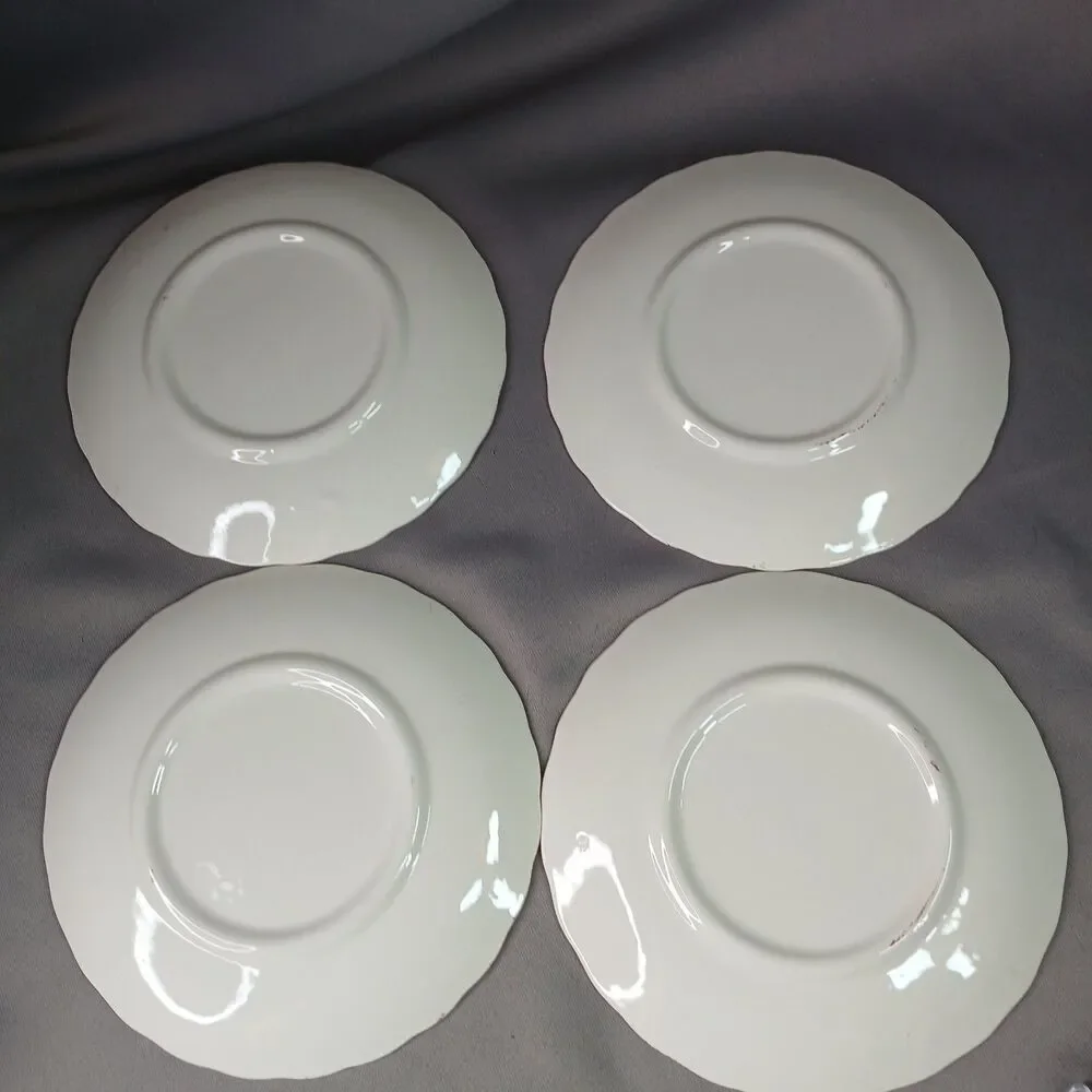 4 Blue Ridge Southern Pottery 4 Bread and Butter Plates Crab Apple